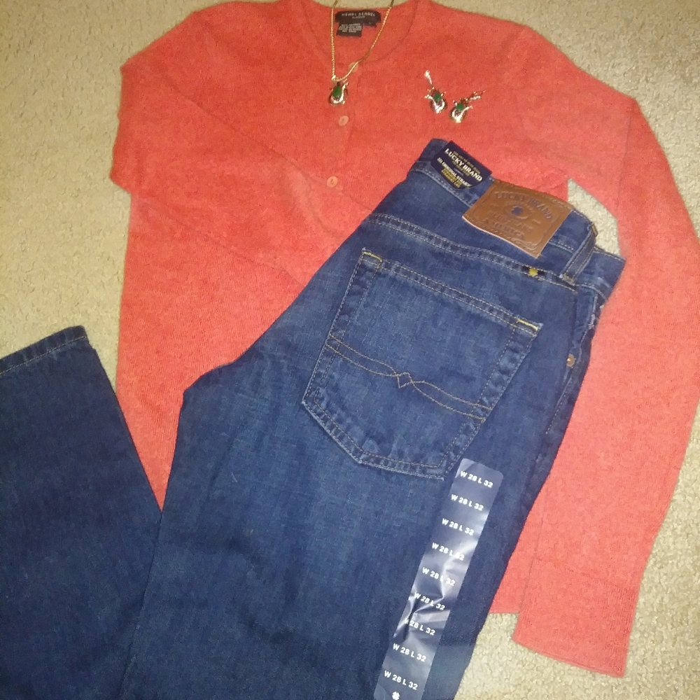 Henri Bendel Cashmere cardigan - lucky brand jeans